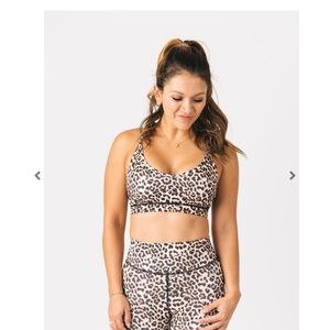 Zyia leopard brilliant mesh bra NWT